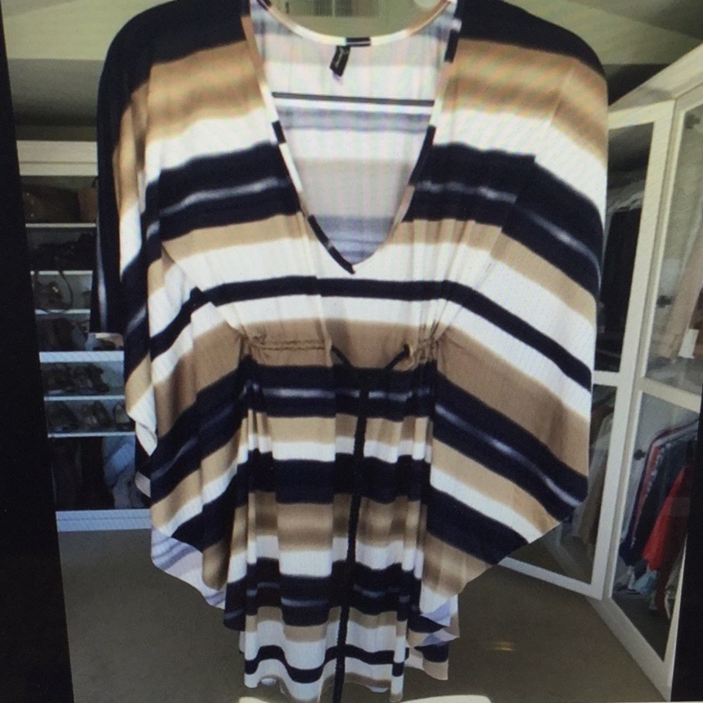 VIX HERMANNY LARGE BROWN BLACK ROPE TUNIC
